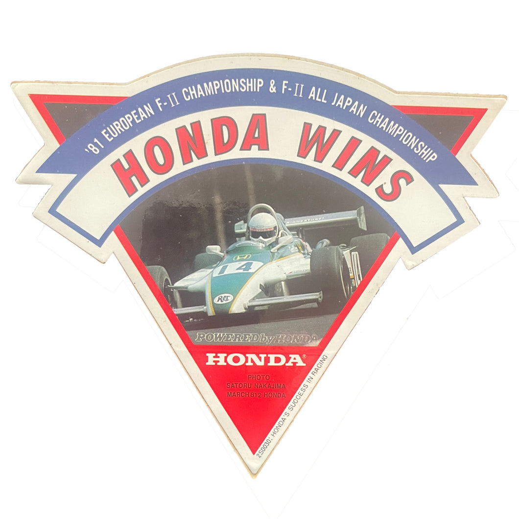 Honda European F2 Champion & Japan F2 sticker 1982