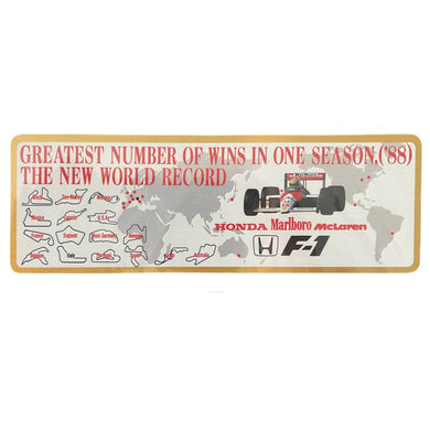Honda Greatest Wins Sticker 1988