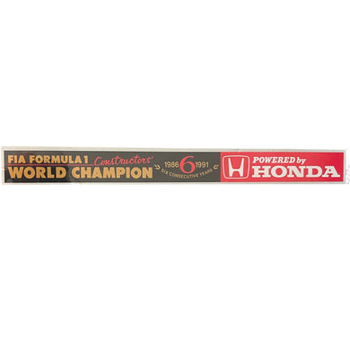 Honda 6 times champion 1991