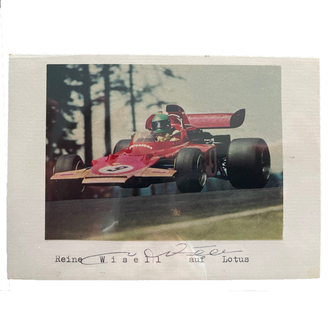 Lotus 72 Reine Wisell AUtograph