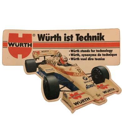 Wurth F1 Thierry Boutsen Arrows Sticker