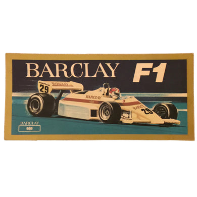 Barclays F1 Thierry Boutsen Arrows Sticker 2