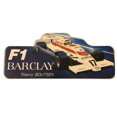 Barclays F1 Thierry Boutsen Arrows Sticker
