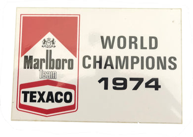 Marlboro team Texaco - Shield Winners World Championship 1974