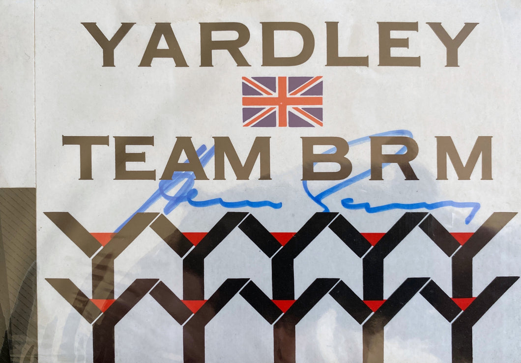 BRM - Yardley Sticker - Howden Ganley Signed