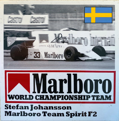 Marlboro World Championship Team - Driver Sticker - Stefan Johansson