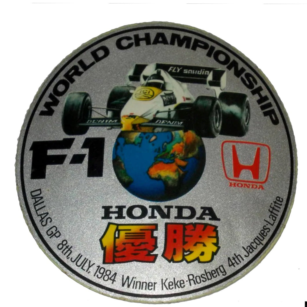 Honda Win Sticker - Williams - Keke Rosberg 1984 - Japanese version