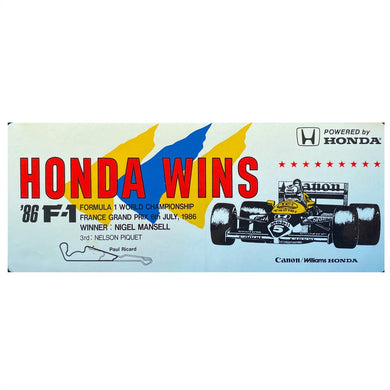 Honda Williams Wins French GP 1986
