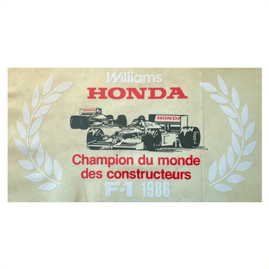 Honda Williams Constructors champion - French -1986