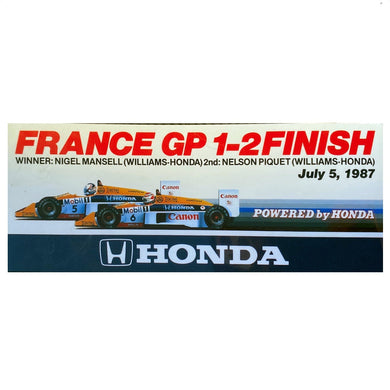 Honda Williams Wins French GP 1987