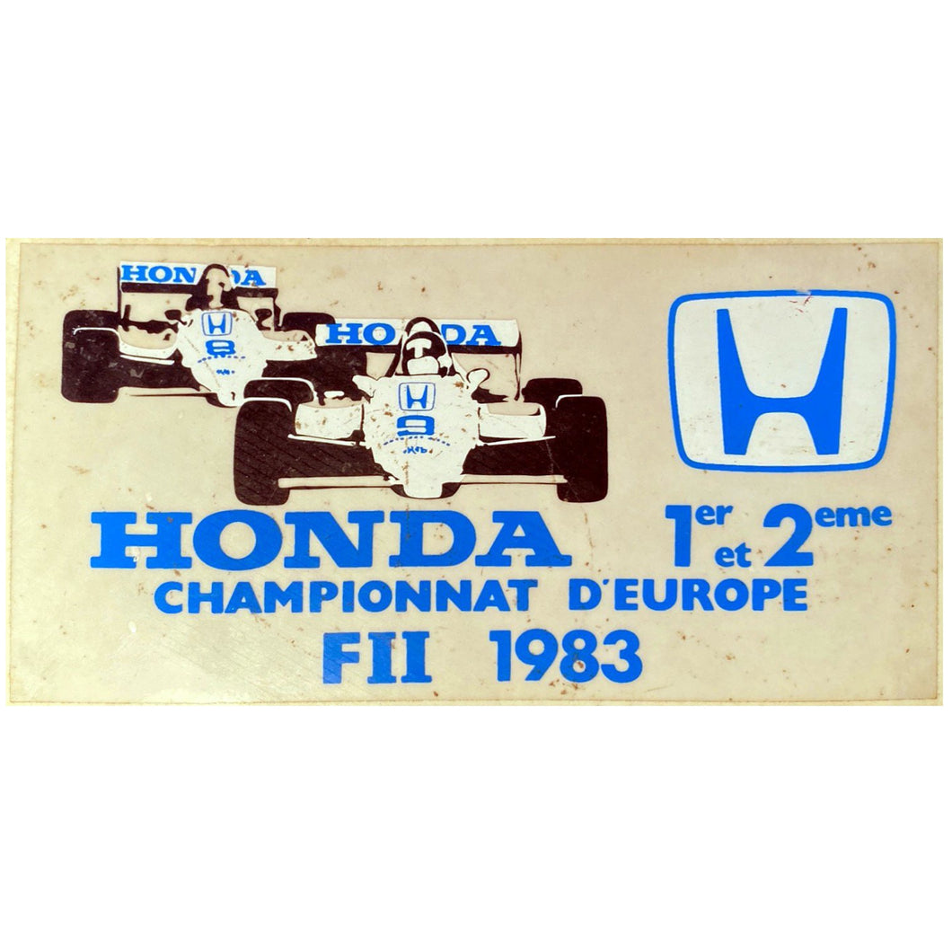Honda Championnat D'Europe 1983 F2