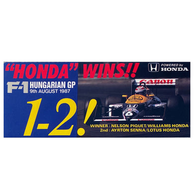 Honda Williams Wins Hungarian GP 1987