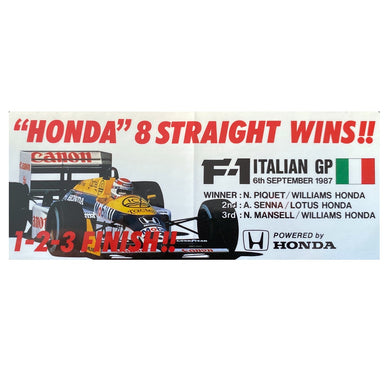Honda Williams Wins Italian GP 1987