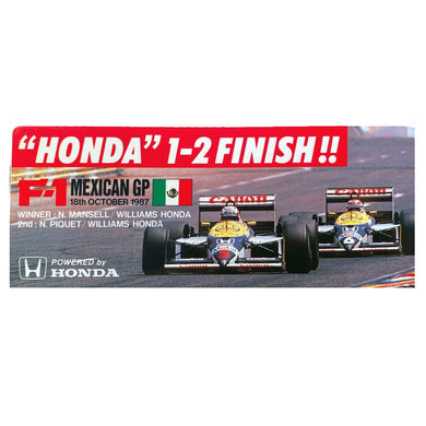 Honda Williams Wins Mexican GP 1987