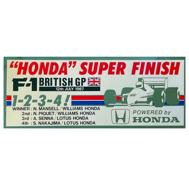 Honda Williams Wins British GP 1987 Drivers